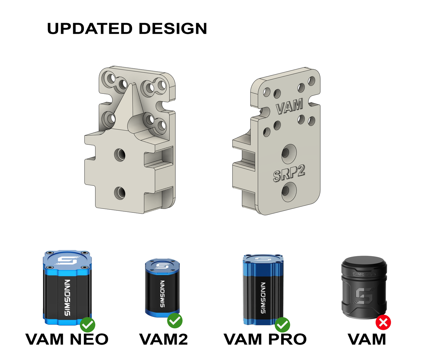 Moza SRP2 Mounts for Simsonn VAM Pro VAM Neo and VAM2 Haptic Pedal Reactors