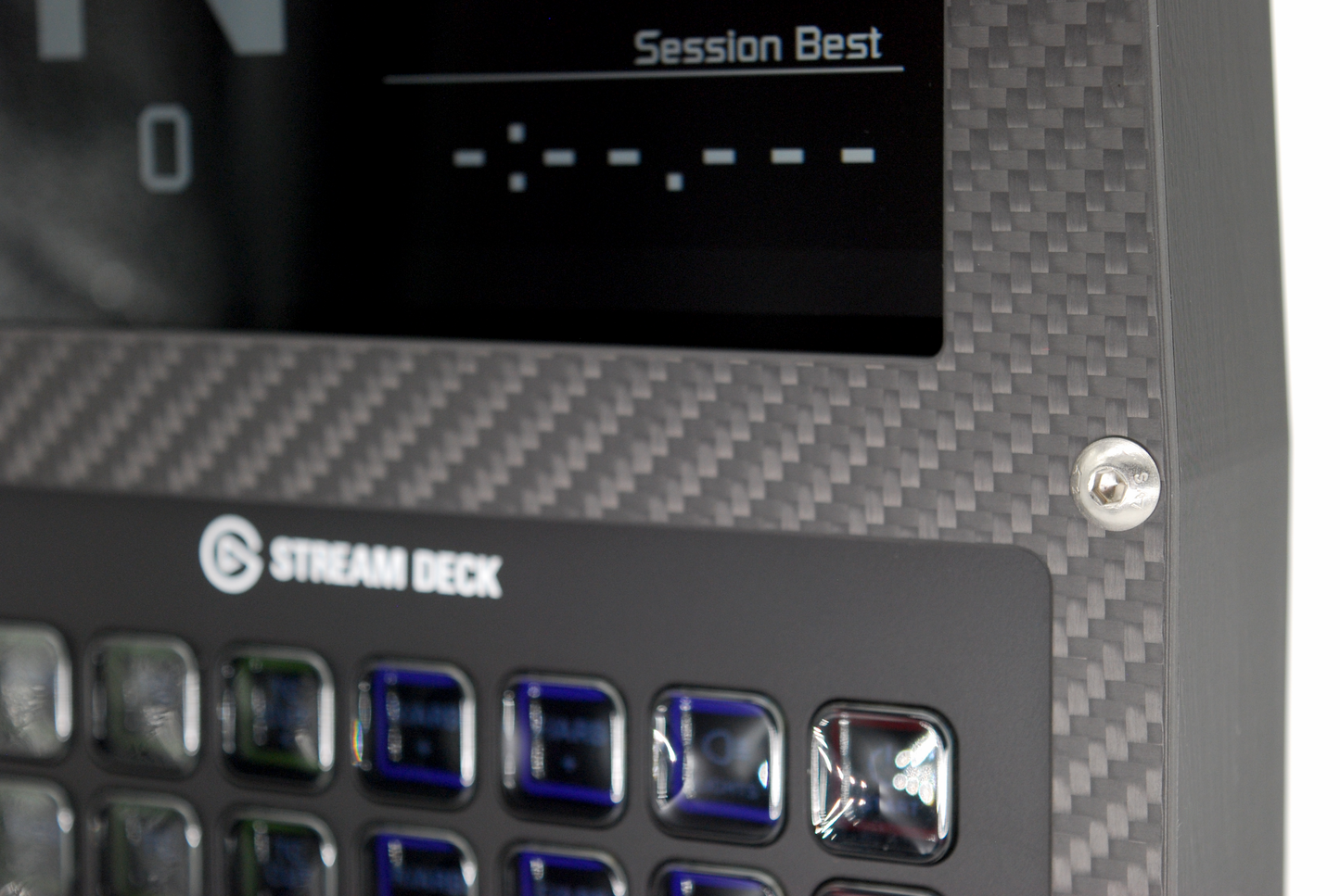 Stream Deck XL and Vocore 6.8" LCD Display Case for Sim Racing