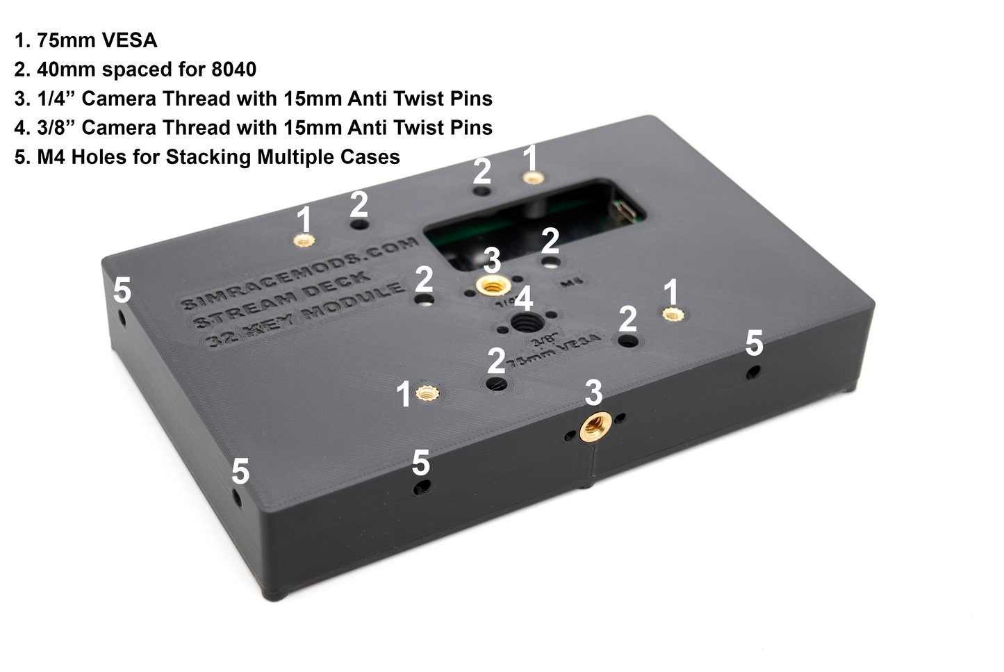 Versatile Mounting Case for Elgato Stream Deck 32 Key Module