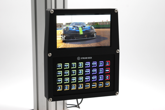Stream Deck XL and Vocore 6.8" LCD Display Case for Sim Racing