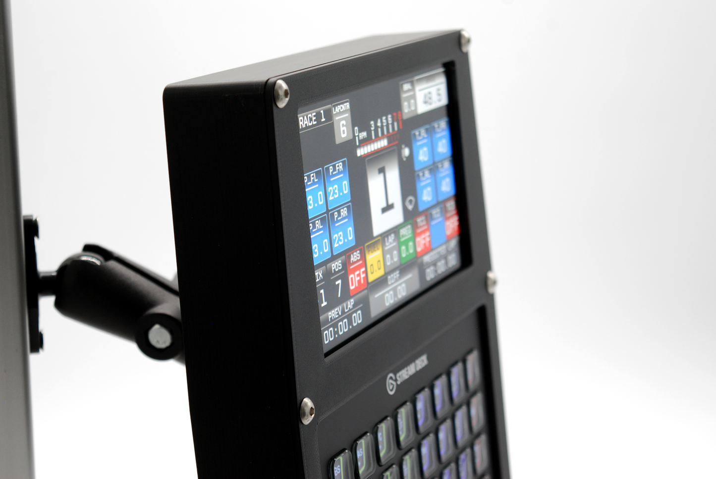 Stream Deck XL and Vocore 6.8" LCD Display Case for Sim Racing