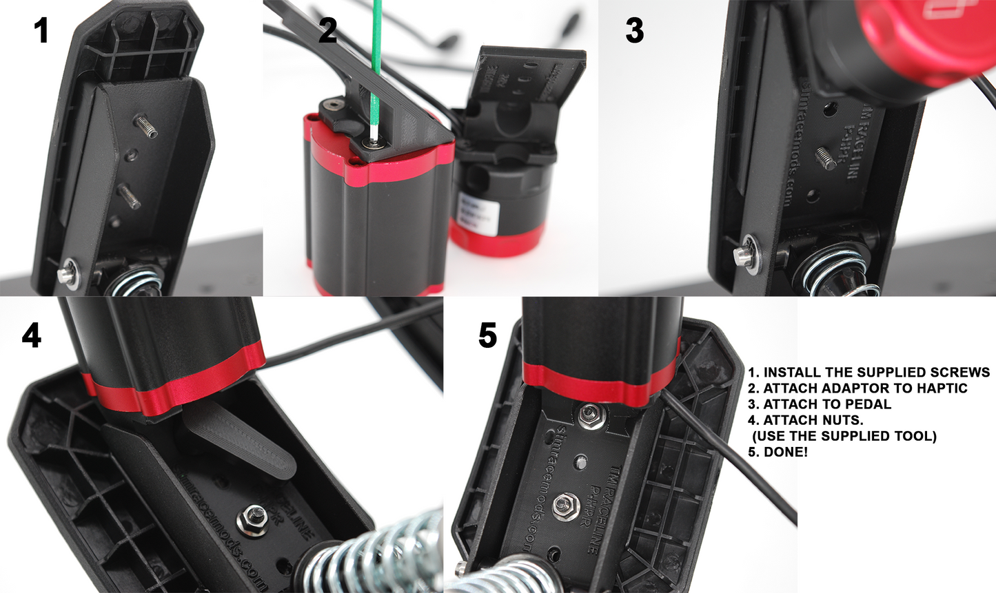 Simagic P-HPR and P-HPR GT Haptic Pedal Reactor Mount For Thrustmaster Raceline Pedals T598