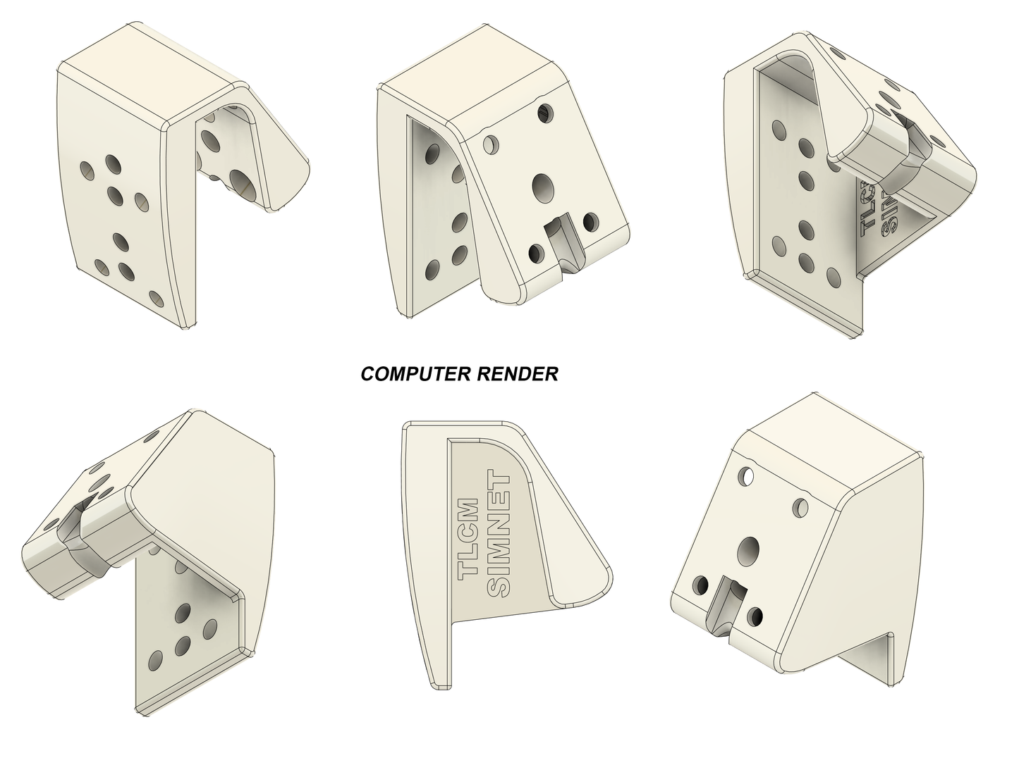 Thrustmaster TLCM Mount for Simnet PTT HPM-L HPM-R Haptic Pedal Reactor T-LCM