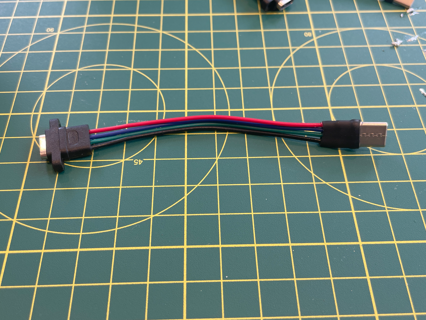 USB-C Male to USB-C Female Panel Adaptor