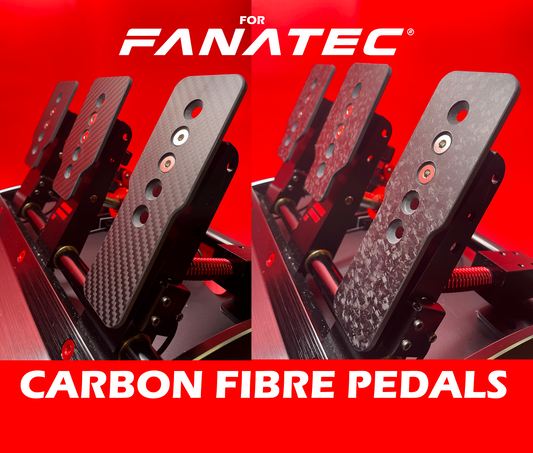 Real Carbon Fibre Pedal Plates for Fanatec Clubsport V3 Pedals