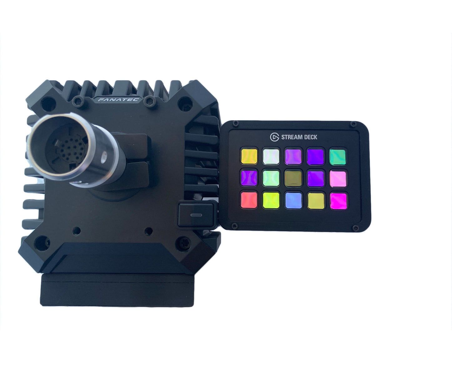 Stream Deck Mount for Fanatec Direct Drive Bases Clubsport, Clubsport+, DD1, DD2, CSL DD & Gran Turismo DD Pro Wheelbase