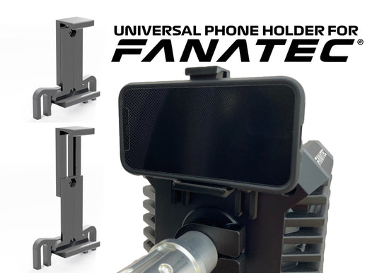 Universal Fanatec Phone Holder - Clubsport, CSL, Podium, DD etc.