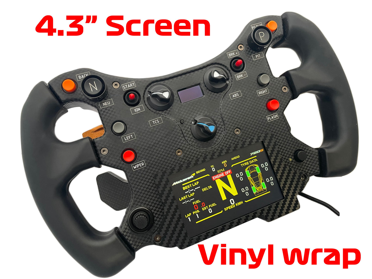 Touchscreen Case for Fanatec Mclaren GT3 Wheel V1 and V2 – SimRaceMods