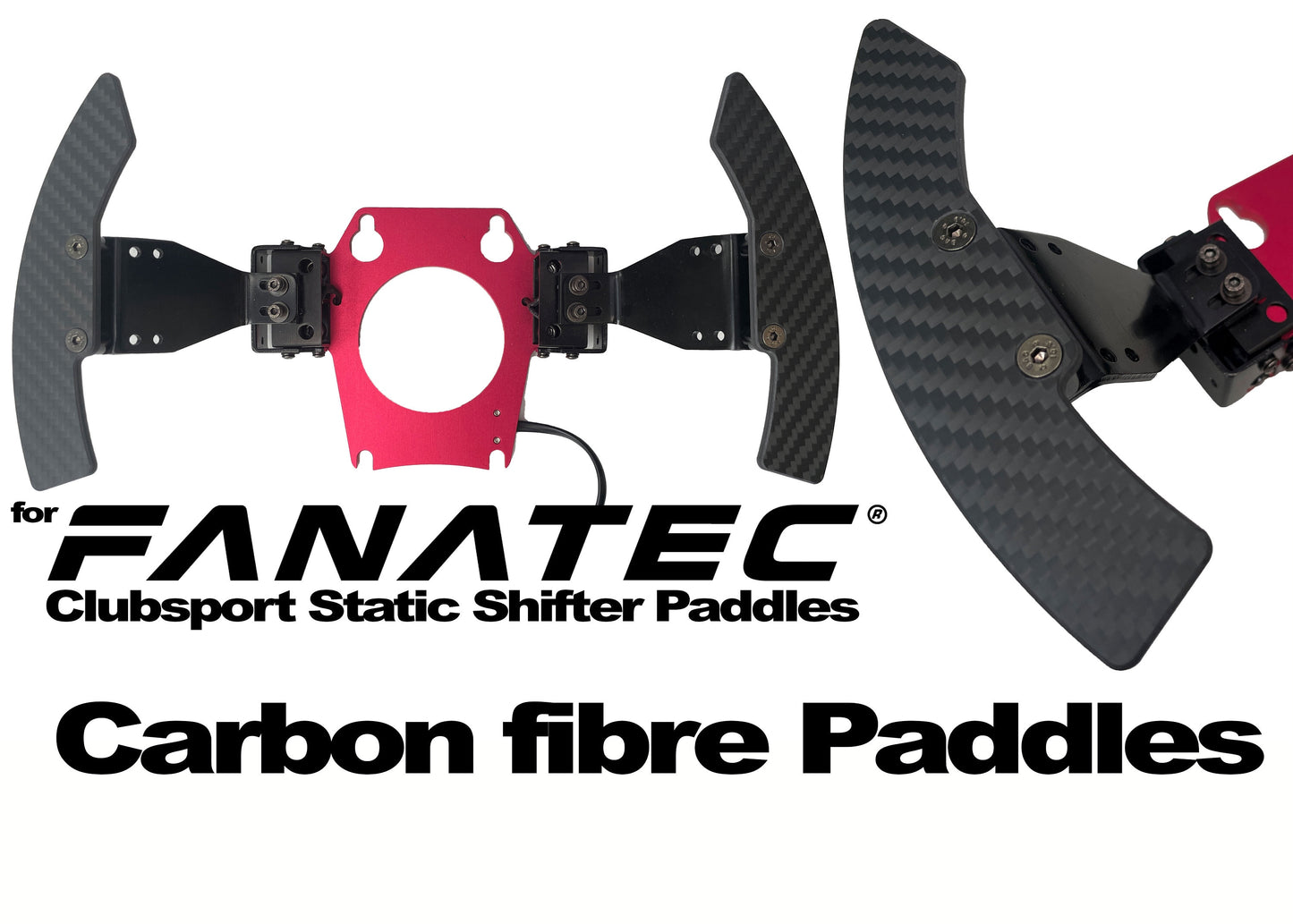 Carbon fibre Paddles for Fanatec Clubsport Static Shifter Paddles