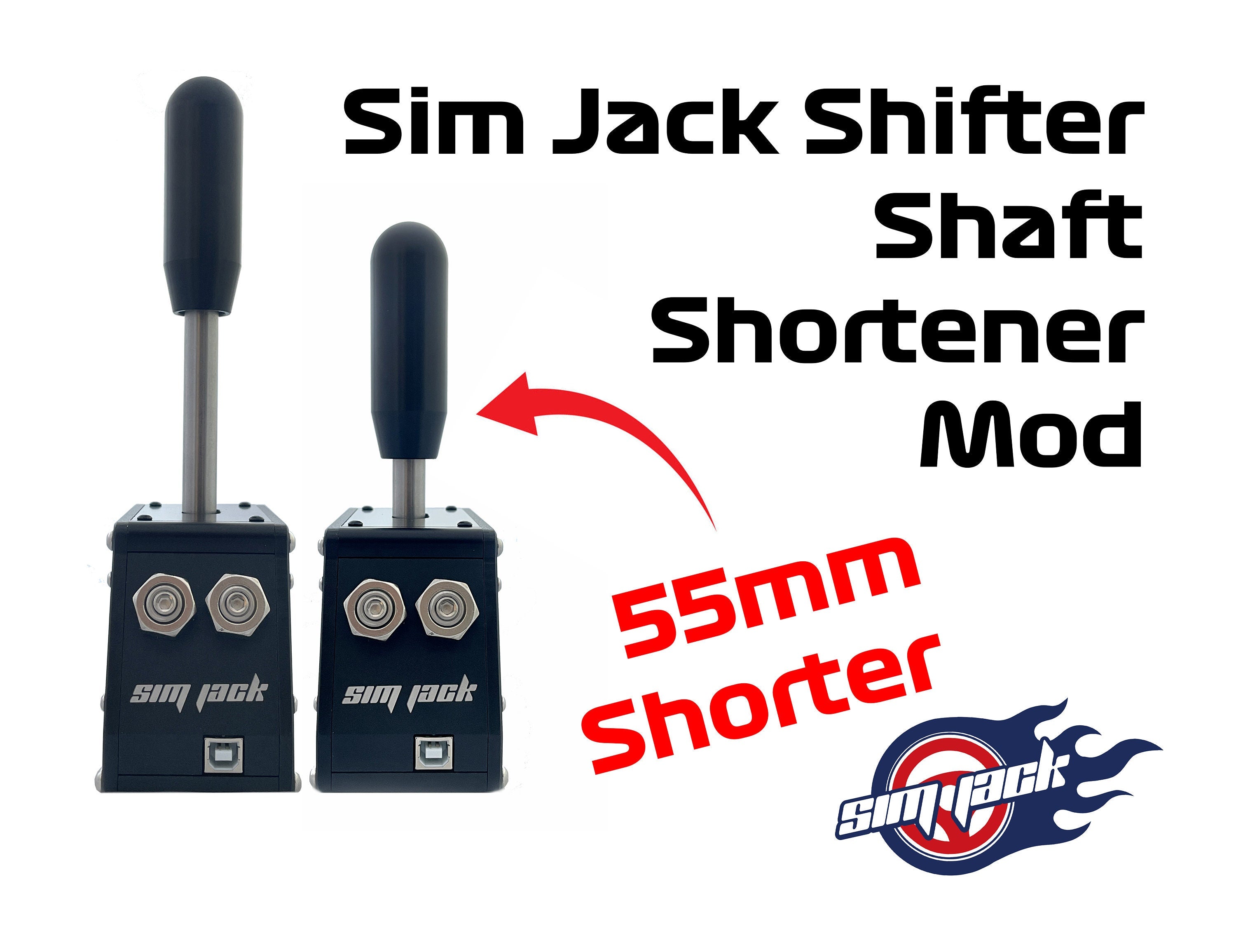 Sim Jack SimJack Sequential Shifter Shaft Shortener Short Shifter – Sim ...