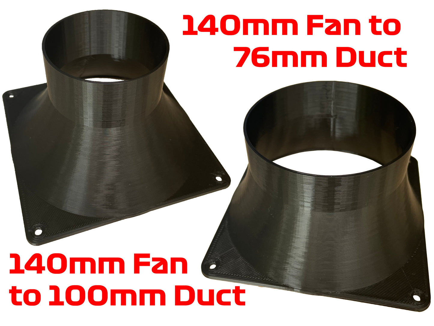 Wind Simulator 140mm/120mm Fan to 100mm/76mm Reducer Adaptor for Sim Racing ShakeIt Wind