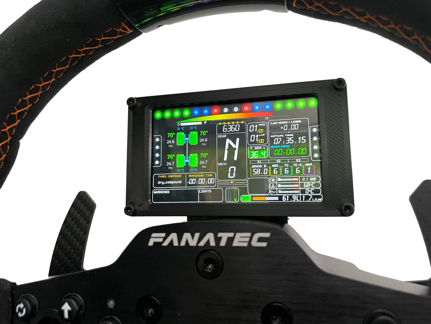 Dashboard Screen Case for Fanatec Rims Vocore