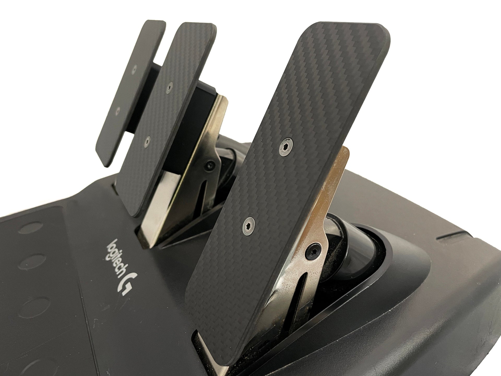 pedal logitech Carbon Fibre Pedal Faces for Logitech G923 G29 G920 G27 G25 – Sim Race Mods
