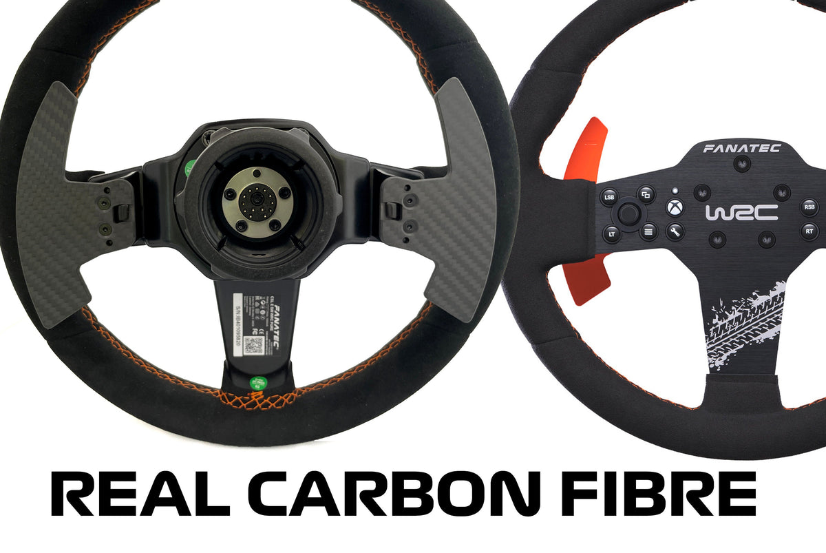 Real Carbon fibre Shifter Paddles For Fanatec CSL Elite WRC Wheel – Sim ...
