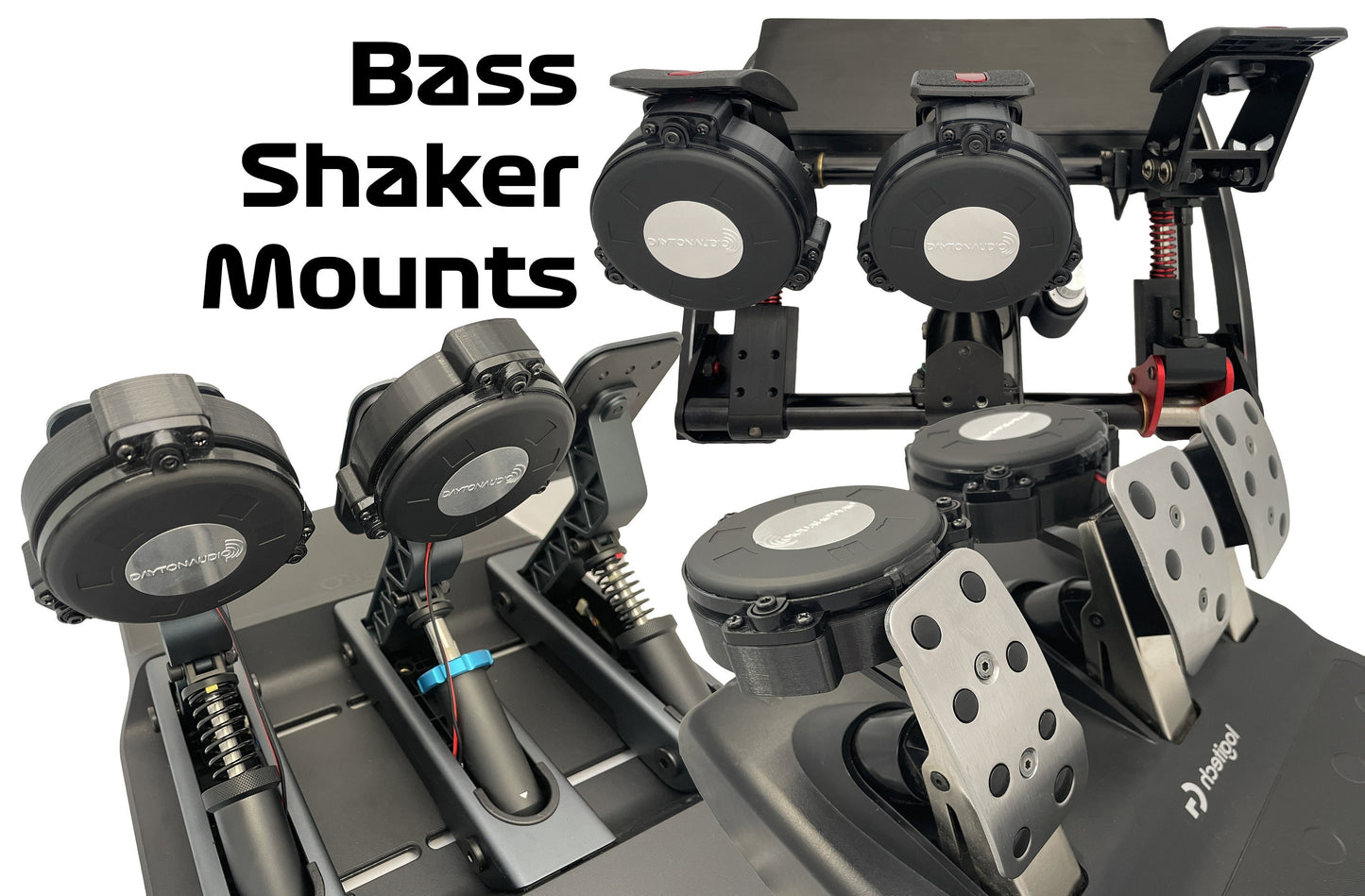 thrustmaster pedale an fanatec Dayton TT25 Bass Shaker Halterungen für Sim Pedale