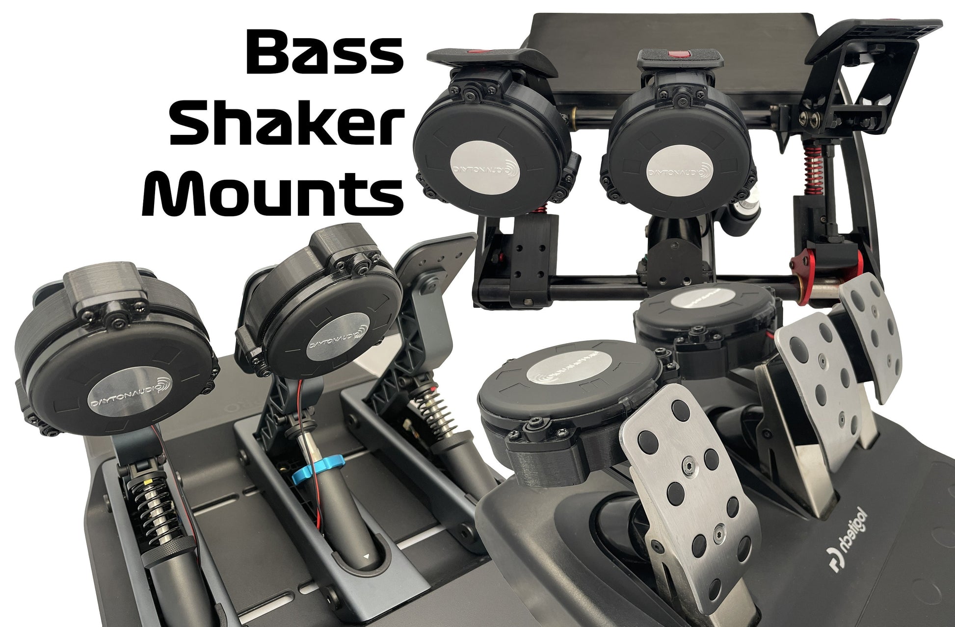 Dayton TT25 Bass Shaker Mounts for Sim Pedals