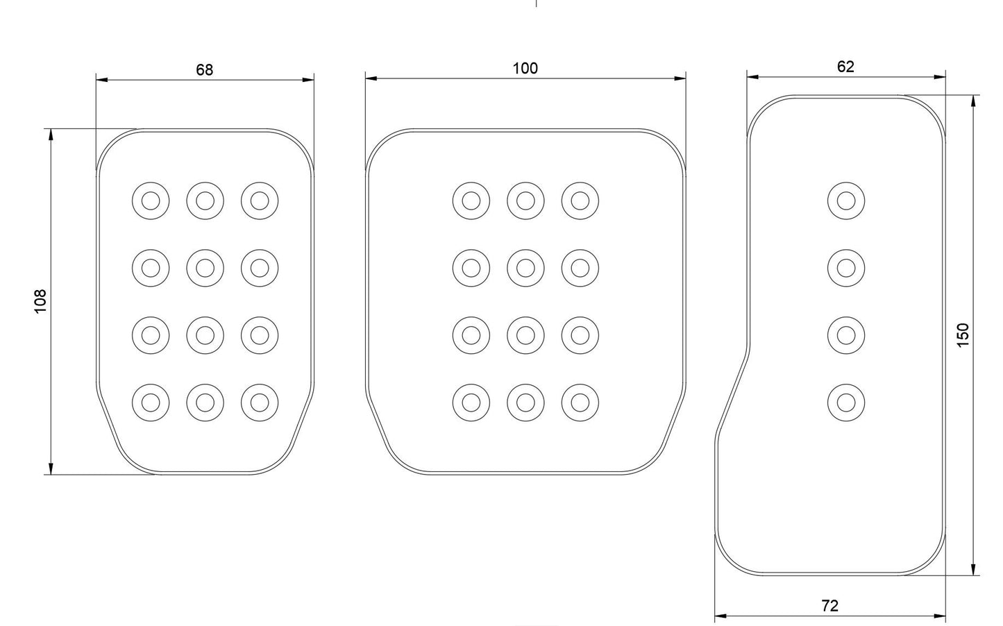 Carbon Pedal Faces for Logitech G Pro Racing Pedals