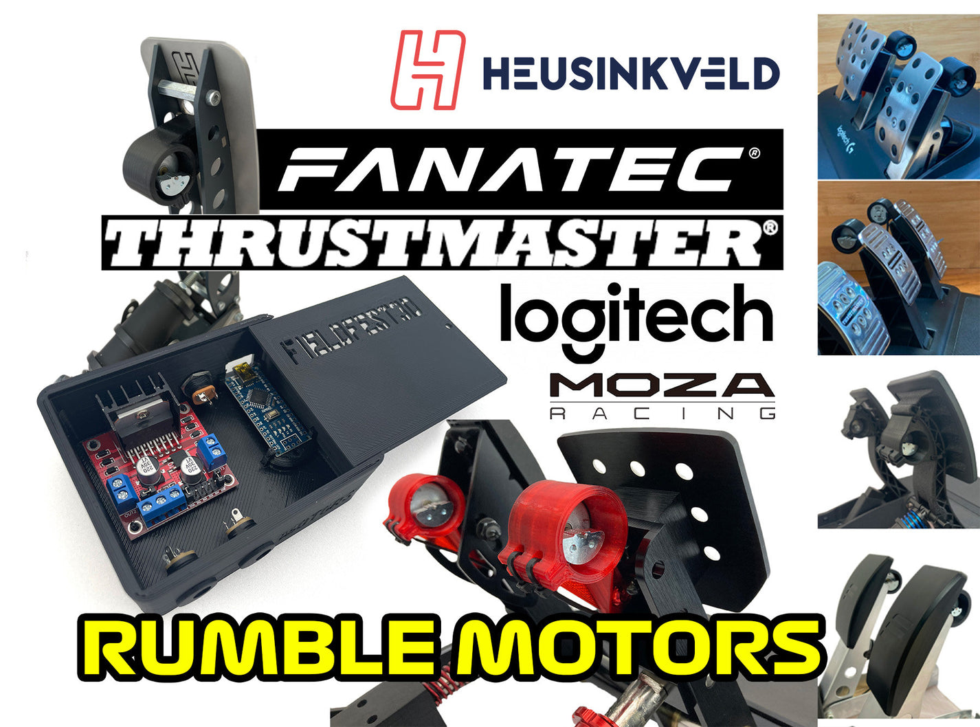 Rumble Kit for Thrustmaster Fanatec Moza and Logitech Pedals T3PA TLCM ...